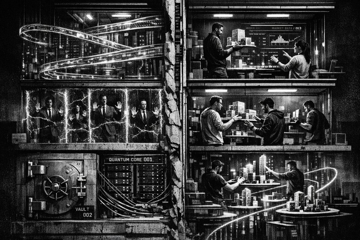 Modern office building with digital overlay showing property data and technology infrastructure networks