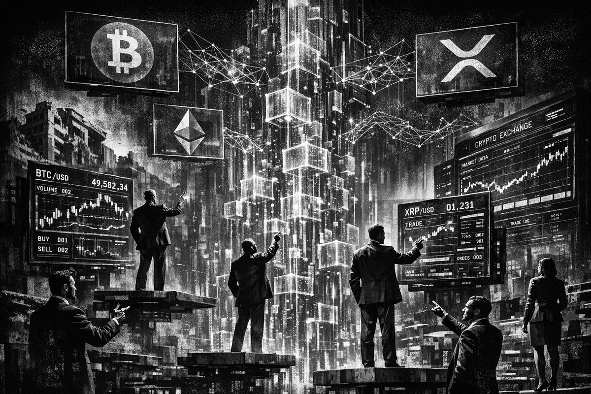 Futuristic blockchain network visualization with AI elements and trading interface representing GlobalFi's new technology platform