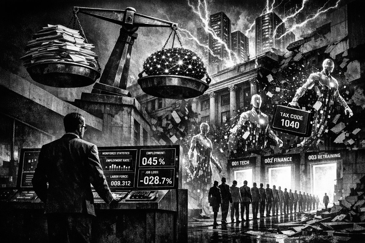 Empty government office spaces with scattered documents and computer equipment, symbolizing federal workforce reductions