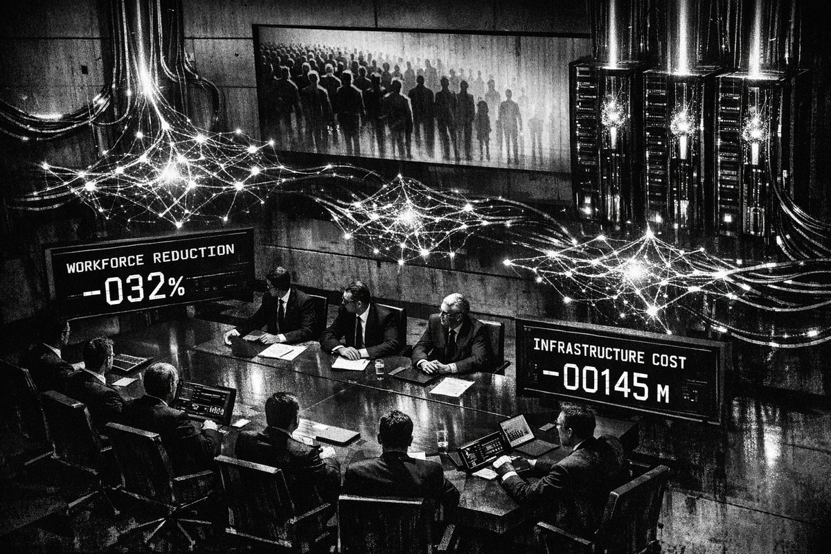 Meta headquarters building with technology infrastructure and AI computing symbols overlaid