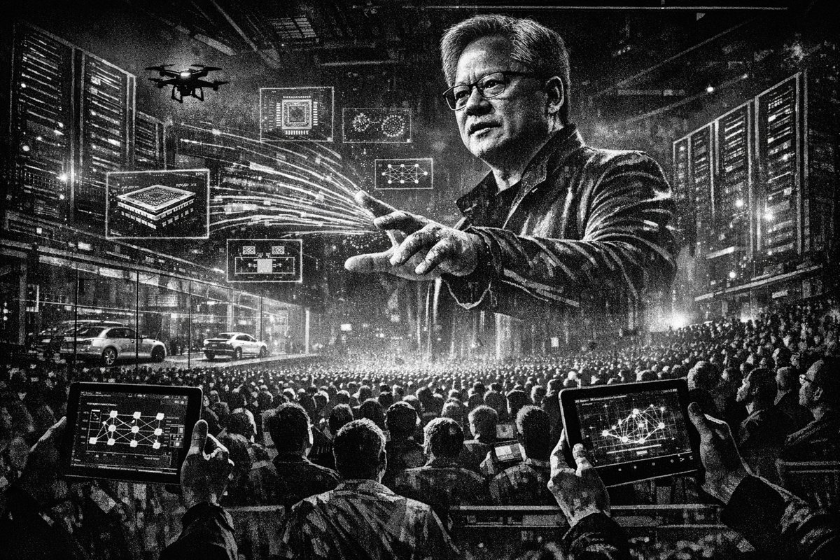 Aerial view of San Jose Convention Center and SAP Center filled with thousands of technology professionals attending NVIDIA's GTC AI conference