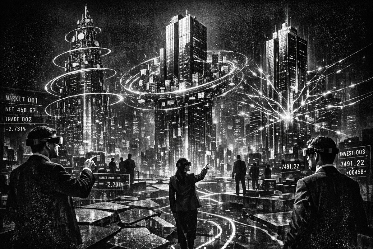 Modern skyscrapers and financial district representing major real estate investment companies and market leadership