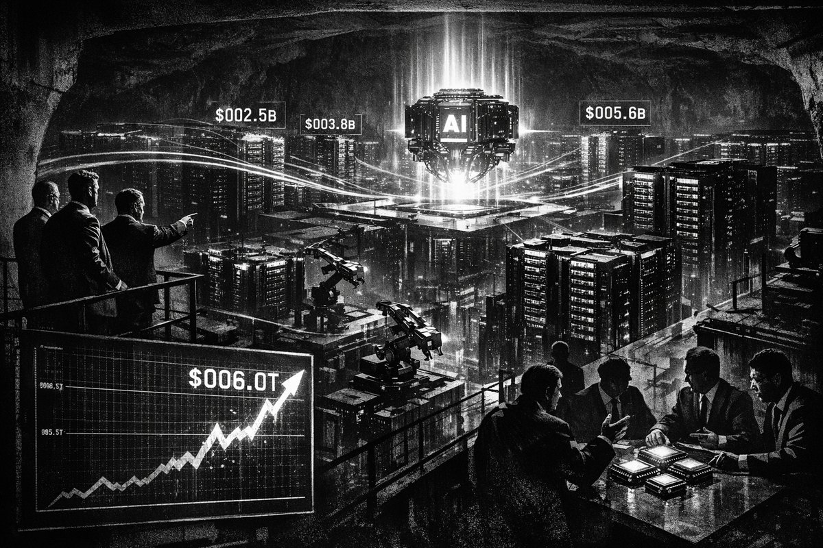 Modern data center servers and networking equipment representing the massive AI infrastructure investment driving global IT spending to record levels