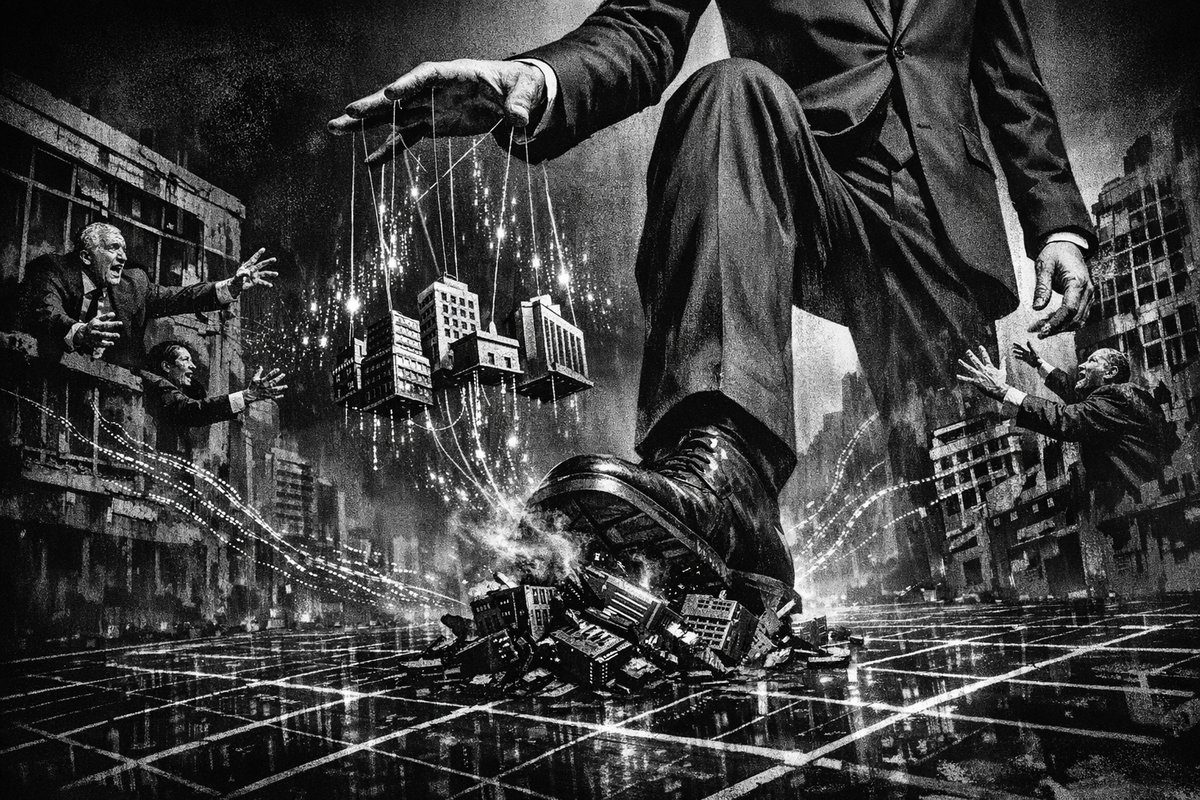 Abstract digital visualization of AI agents and blockchain networks converging in an enterprise environment