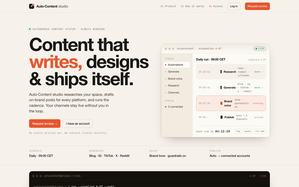 Auto-Content - estudio de contenido autónomo